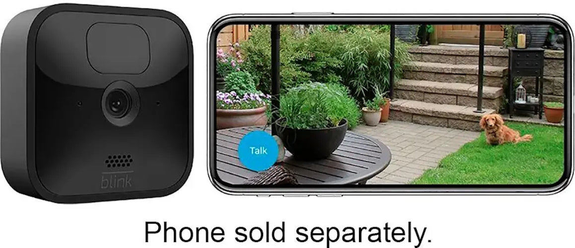 Blink 2pk Outdoor Cameras with Pan-Tilt Indoor Camera, Sync Module & Yard Sign