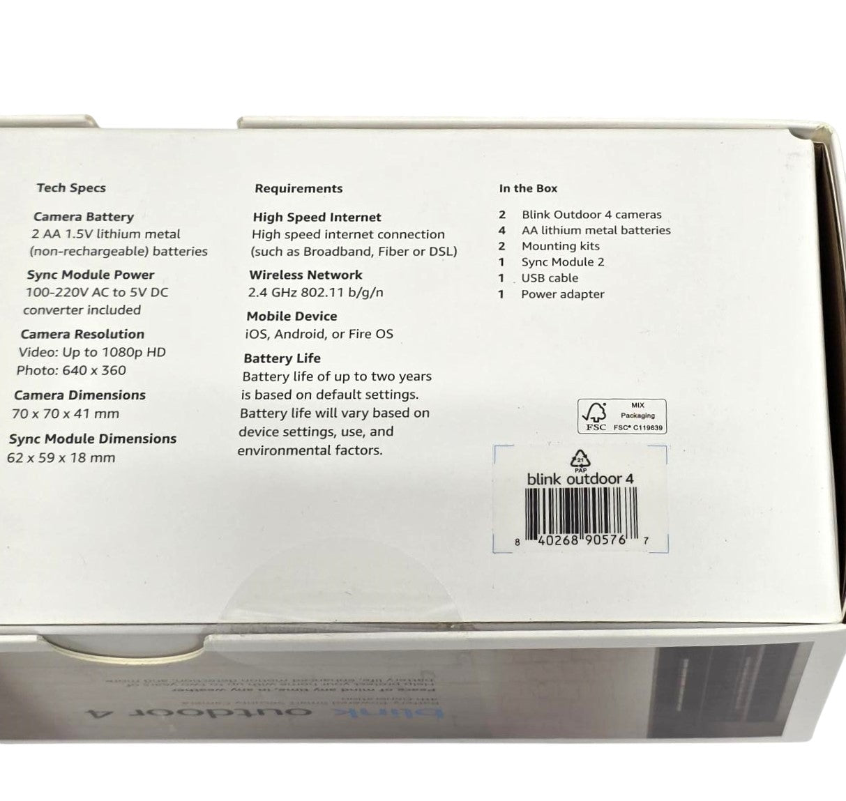 Blink Outdoor 4 5x Camera Wireless 1080p Security System Black BJSOTDRPLUS