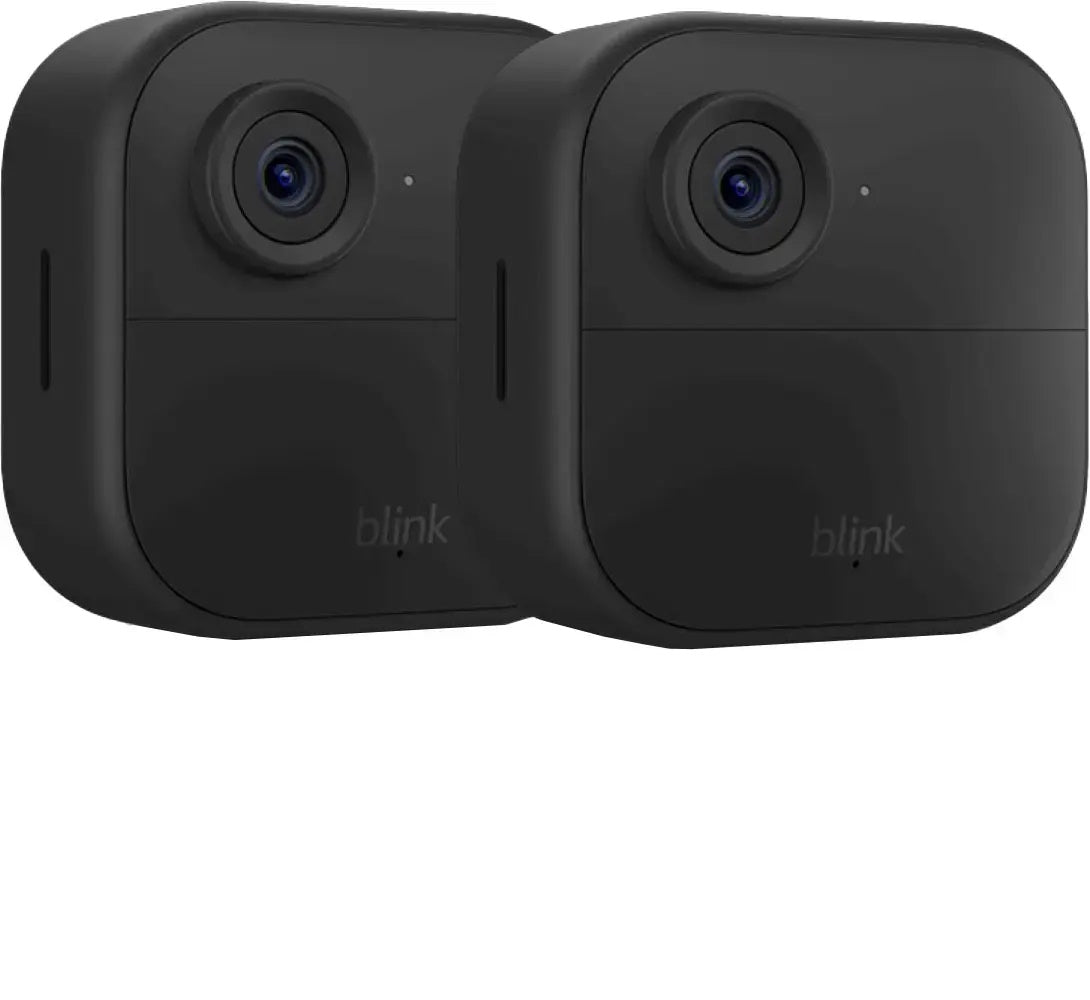 Blink 2pk Outdoor Camera w/ Mini 2 Camera, Weather Resistant 13' Power Adapter