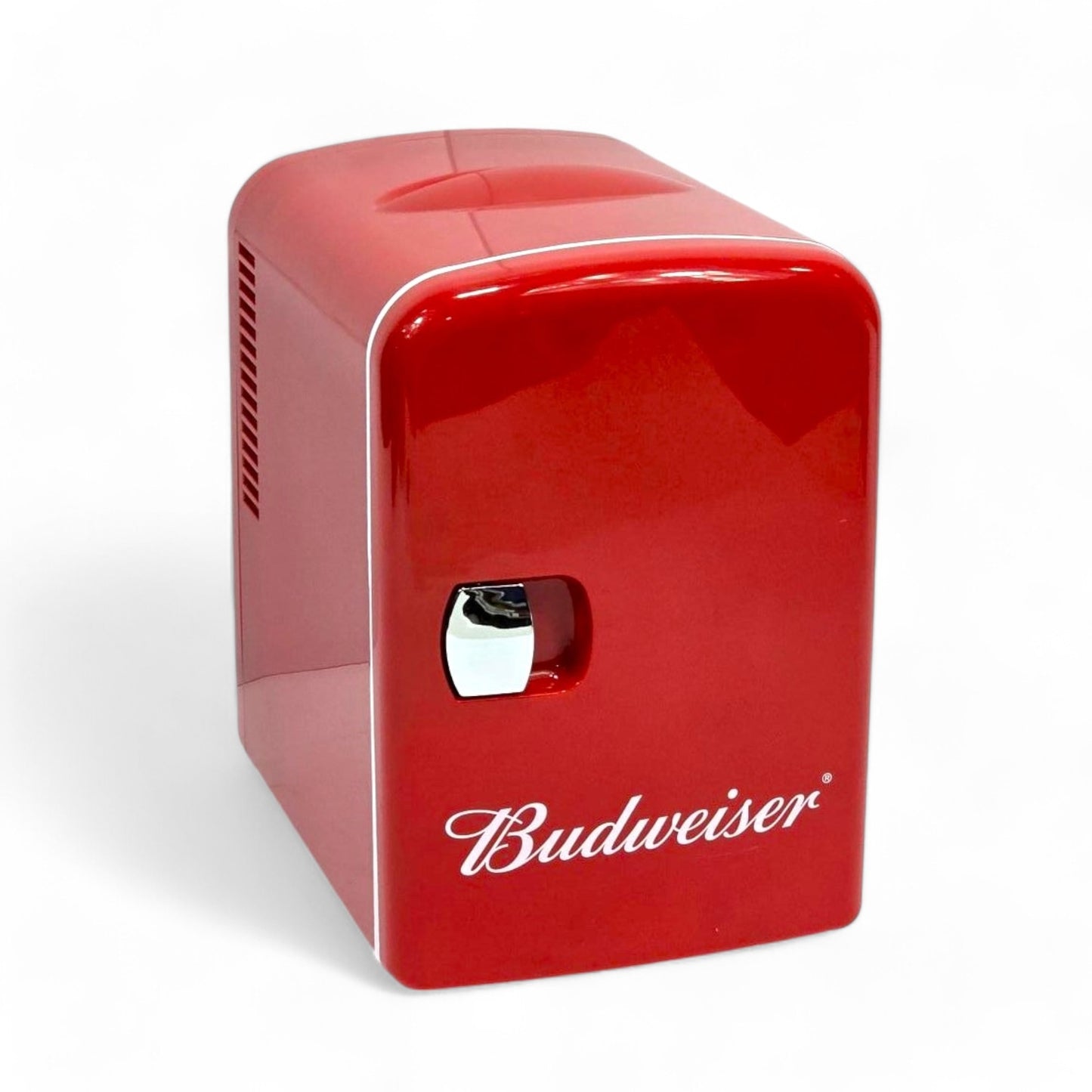 Budweiser Portable Mini Fridge Holds 6 cans or 4 liters MIS135BUD Red Color