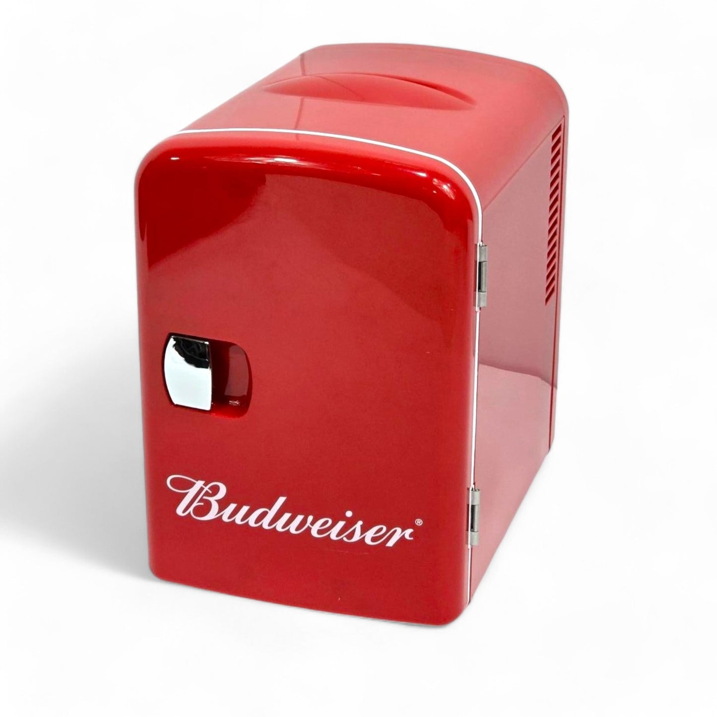 Budweiser Portable Mini Fridge Holds 6 cans or 4 liters MIS135BUD Red Color
