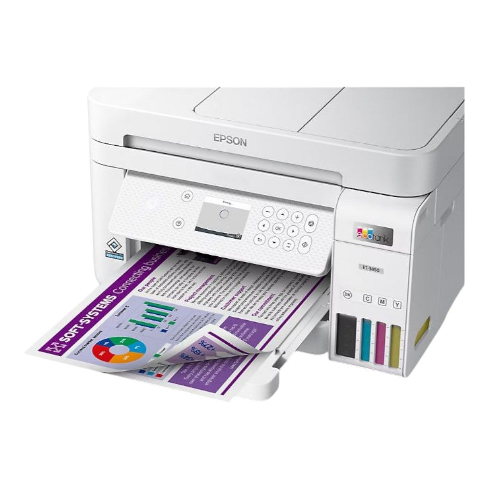 Epson EcoTank ET-3850 SE AIO Supertank Printer White C11CJ61202