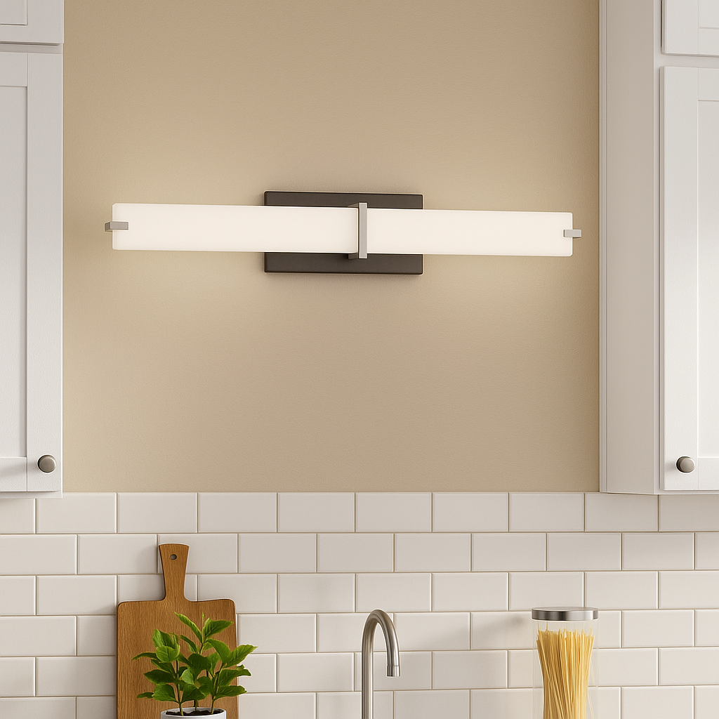 Luminance LED 37.5" F8636-80 Vanity Wall Light 3000K 30W 2200LM Suitable Damp Locations Bright Satin Nickel Finish