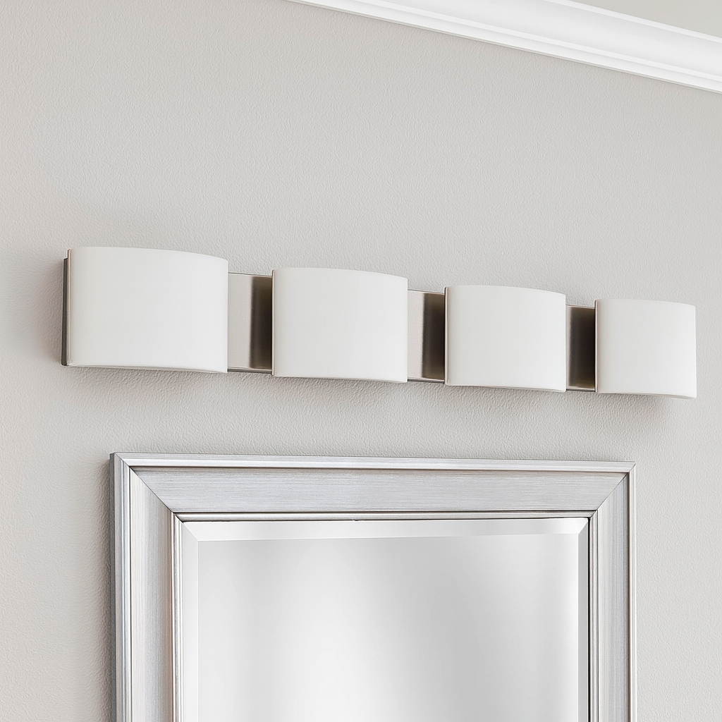Luminance Stanton 4-Light Vanity 13W Bright Satin Nickel GU24 Socket TF3124-80-GU24