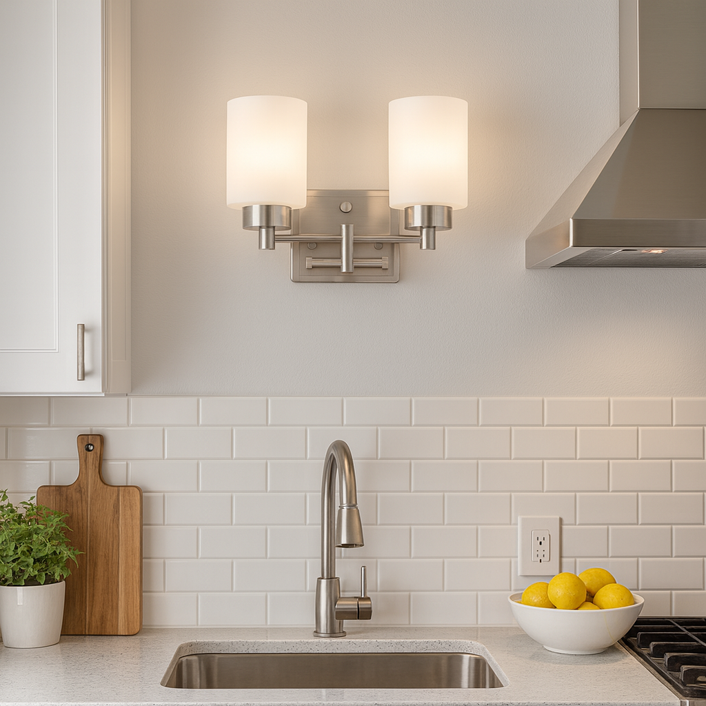 Sunset Lighting F3152-80 Ledbury 2-Light 13" Wide Bathroom Vanity Light - Nickel