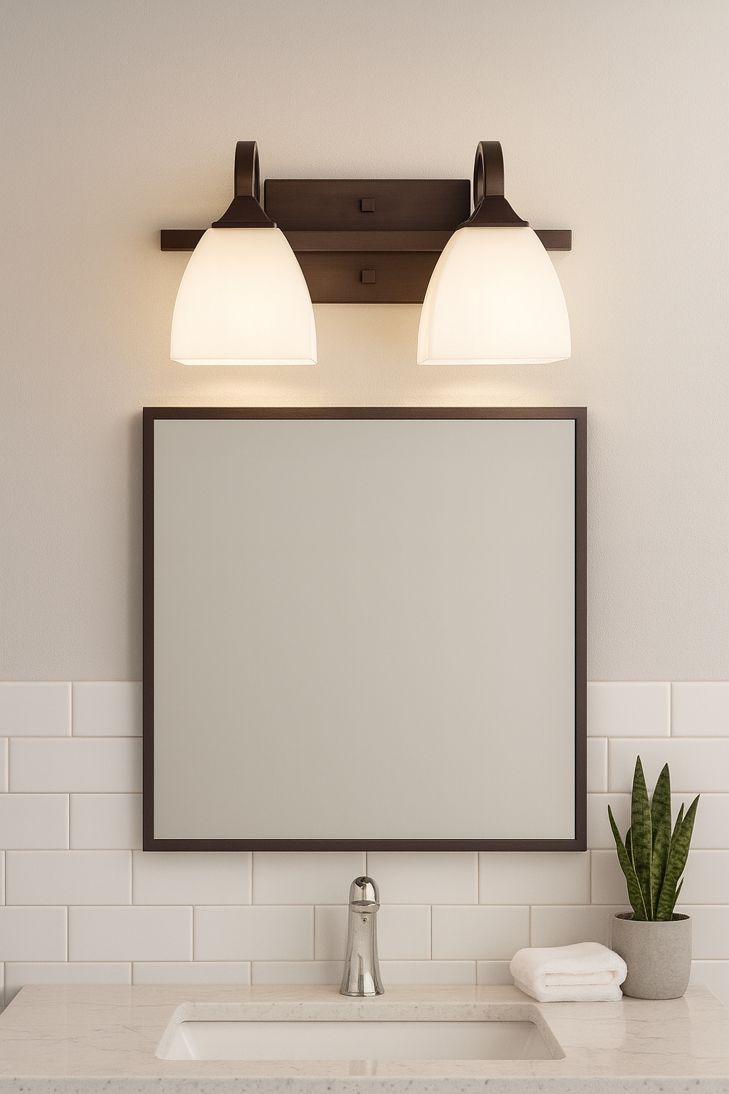 Sunset Lighting F19012-64 - 2-Light 100W Mb Starling Vanity Provincial Bronze