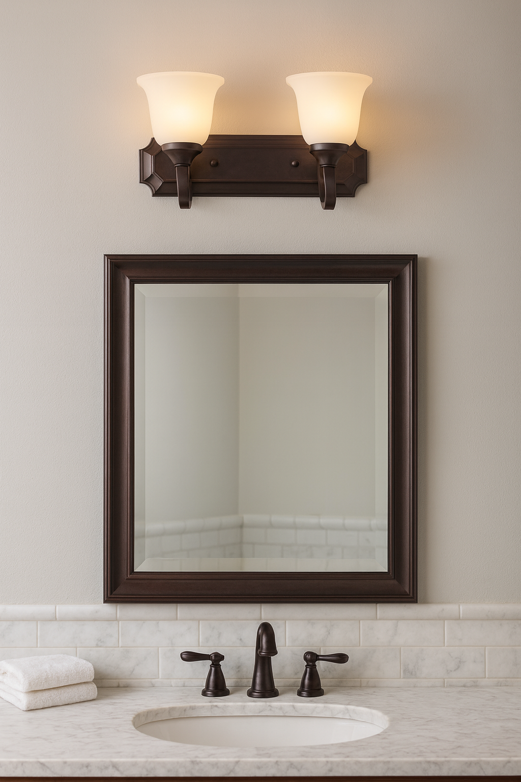 Sunset 2-Light 100W Mb Alistair Vanity Provincial Bronze - F16062-64