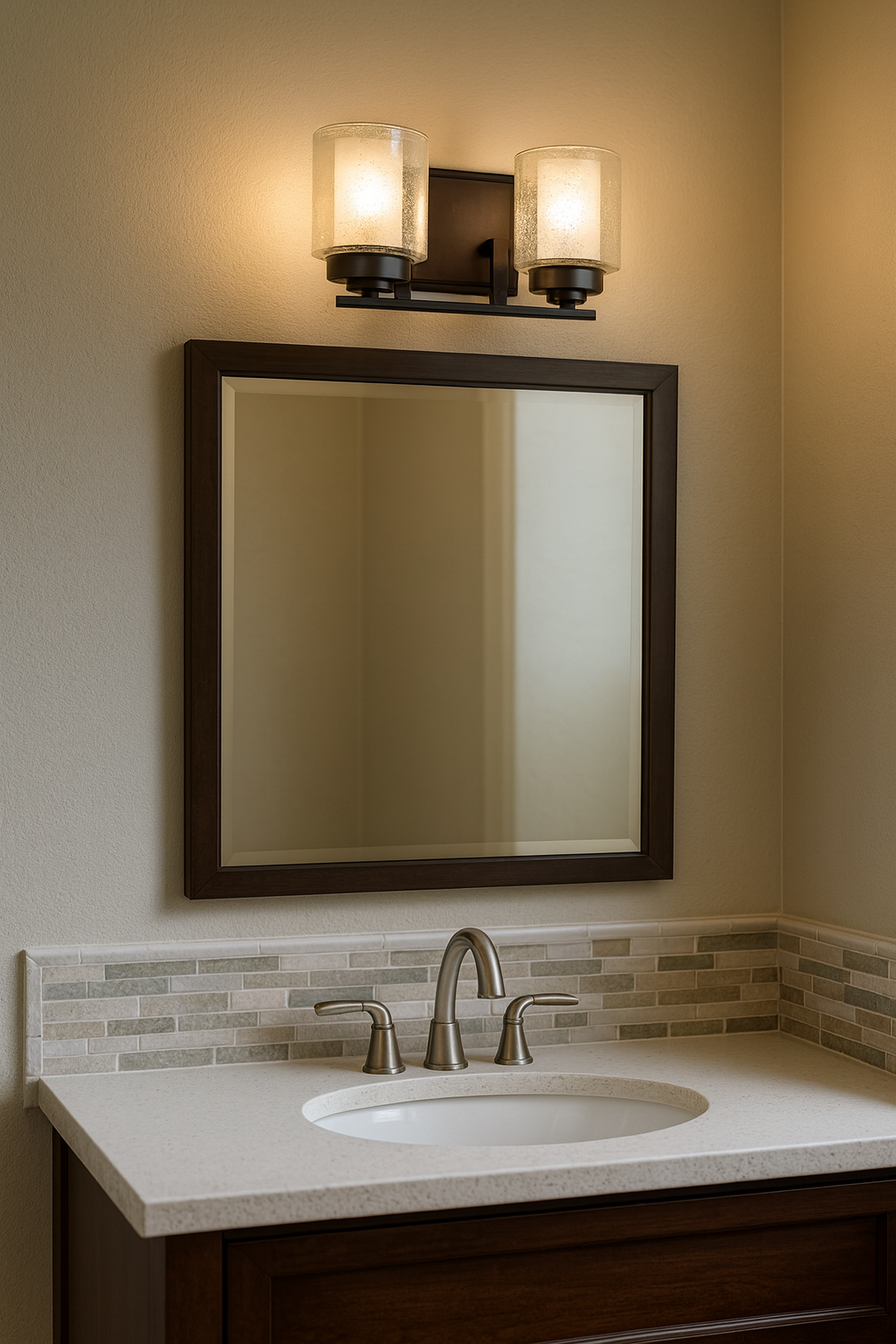 Sunset Lighting Abbot 2-Light 100W Bath Vanity Provincial Bronze - F17012-64
