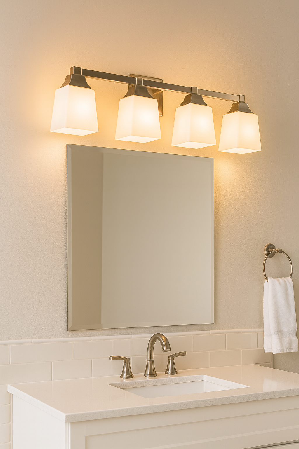 Luminance LED 4-Light Vanity 8W 3000K 2080LM CRI80 Non-DIM F6104-80
