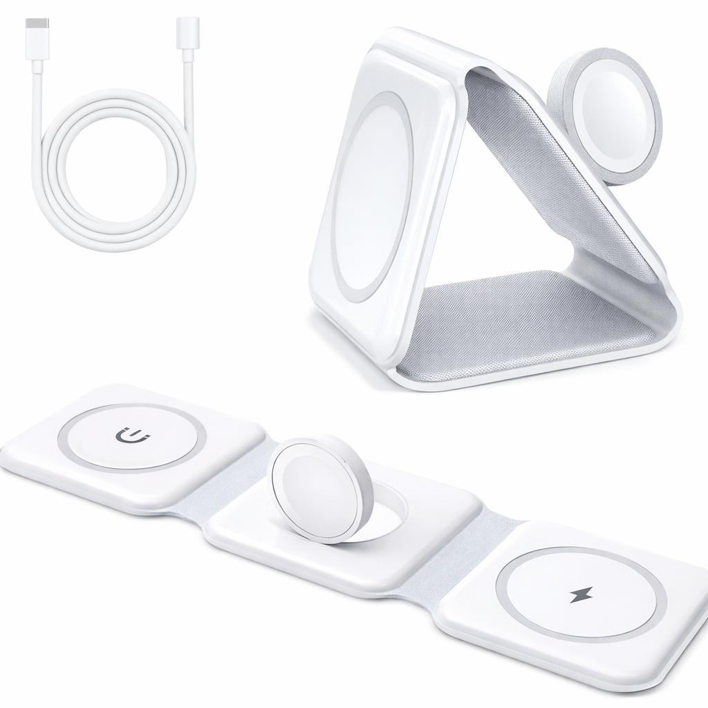 Tzumi 3-in-1 Charge Station | Universal Device Docking Hub, Fast charging capability, Compact size: Lightweight and portable
