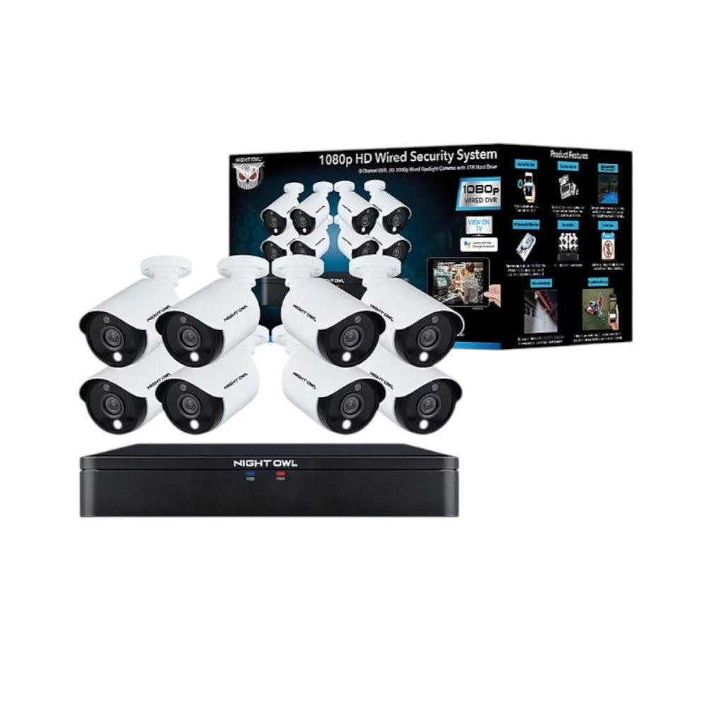 Night Owl 8-Channel 8-Camera 1080p Security System with 1TB HDD DVR CL-C2-881L