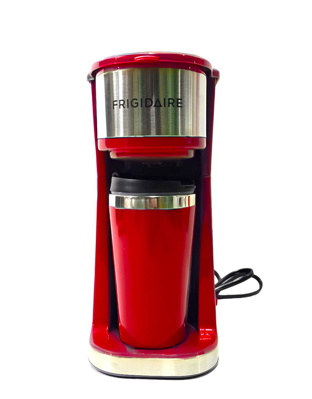 Frigidaire Stainless Steel Coffee Maker Single Cup Insulted Travel Mug ECMK095 420ml Capacity Red