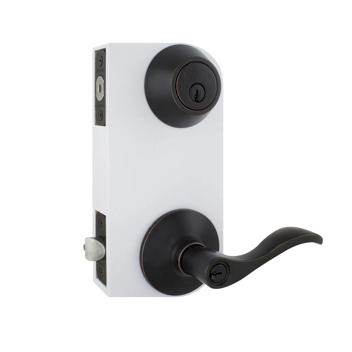 Defiant Naples Aged Bronze Combo Pack with Single Cylinder Deadbolt, ANSI Grade 3 (Good), Steel, for Residential