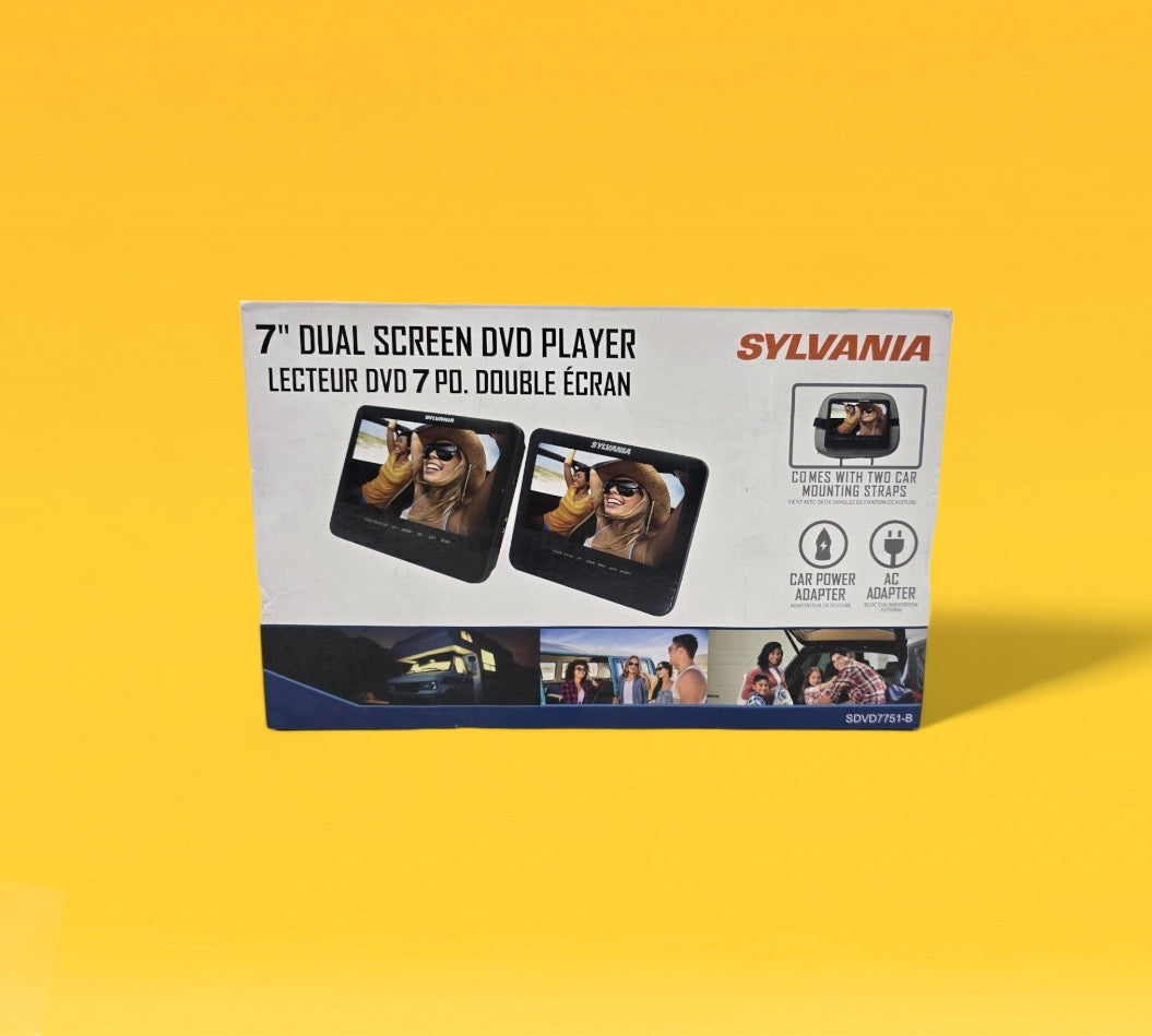 Sylvania SDVD7751 7" Dual Screen LCD Portable DVD Player Certified Refurbished