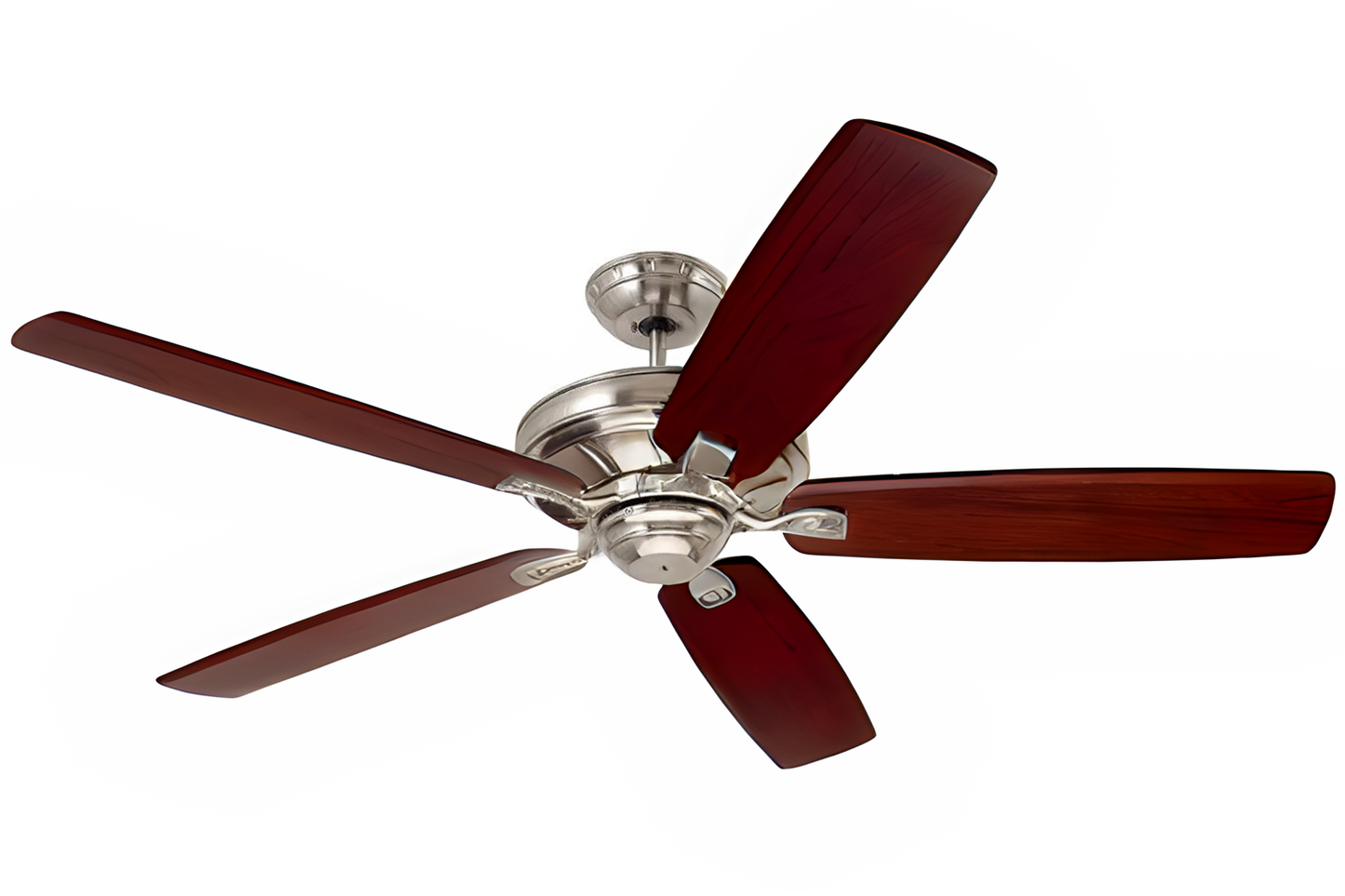 Luminance kathy ireland Carrera Grande Eco 60" Ceiling Fan Brushed Steel with Walnut Blades