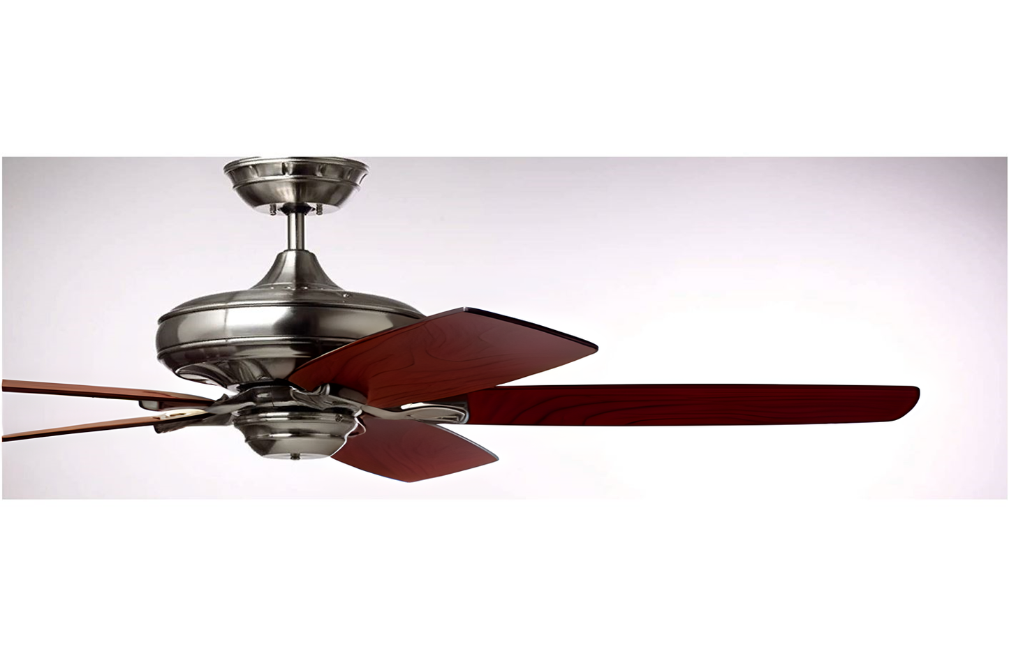 Luminance kathy ireland Carrera Grande Eco 60" Ceiling Fan Brushed Steel with Walnut Blades