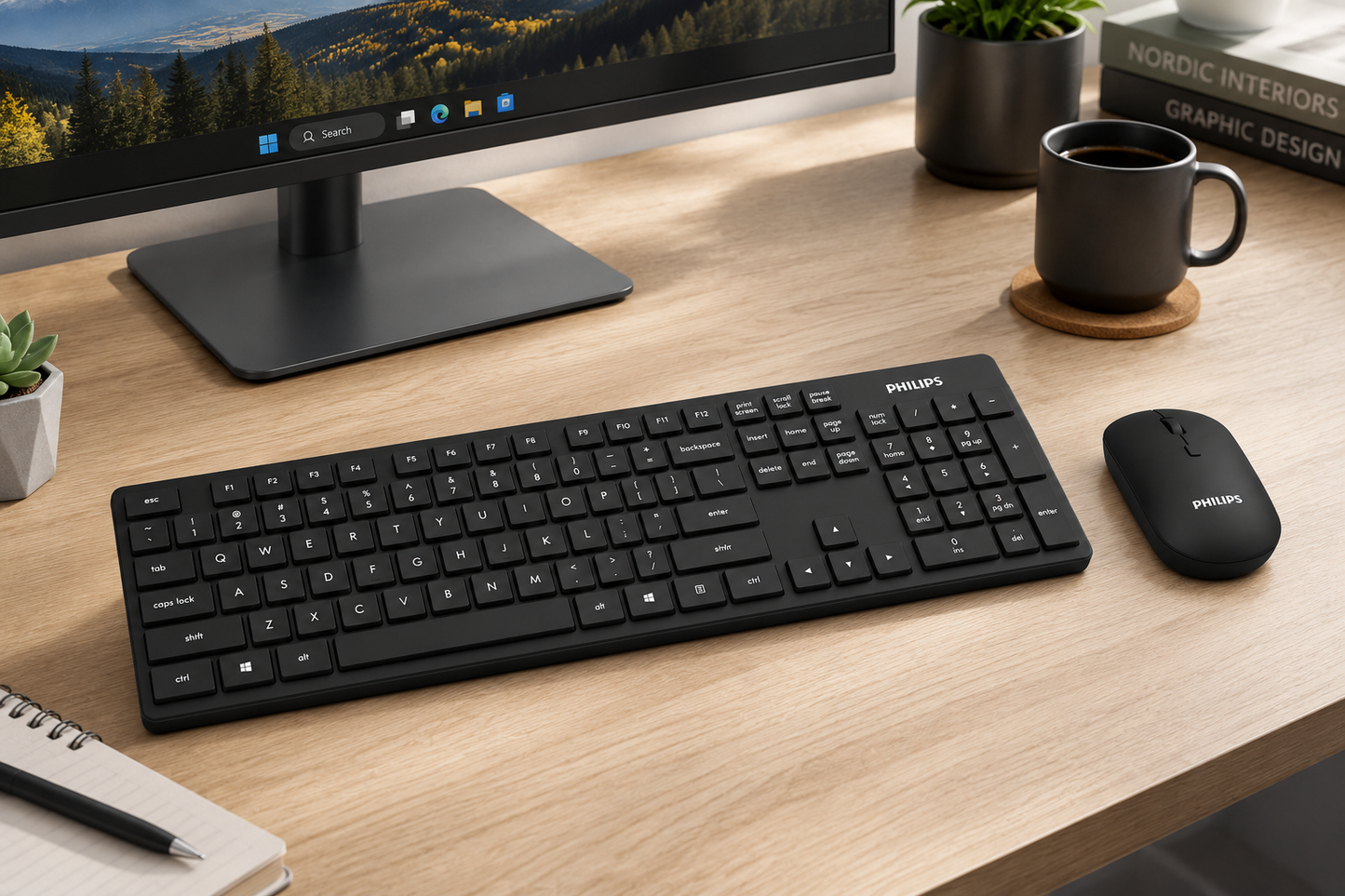 Philips 100 Series Wireless Keyboard-Mouse Combo SPT6103/00