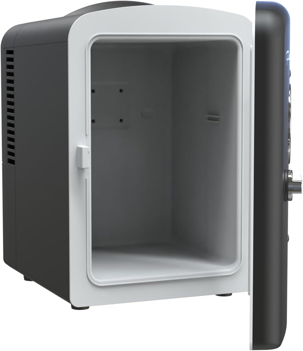 Frigidaire 6 Can/4L Mini Personal Retro Fridge Cooler, Plugs into an AC (home) outlet and comes with a 12V car adapter. - EFMIS229-BLACK