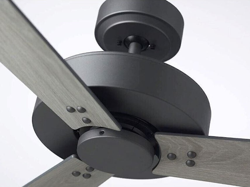Kathy Ireland Keane 52" Ceiling Fan Graphite 4-Speed Wood Blades CF320AGRT