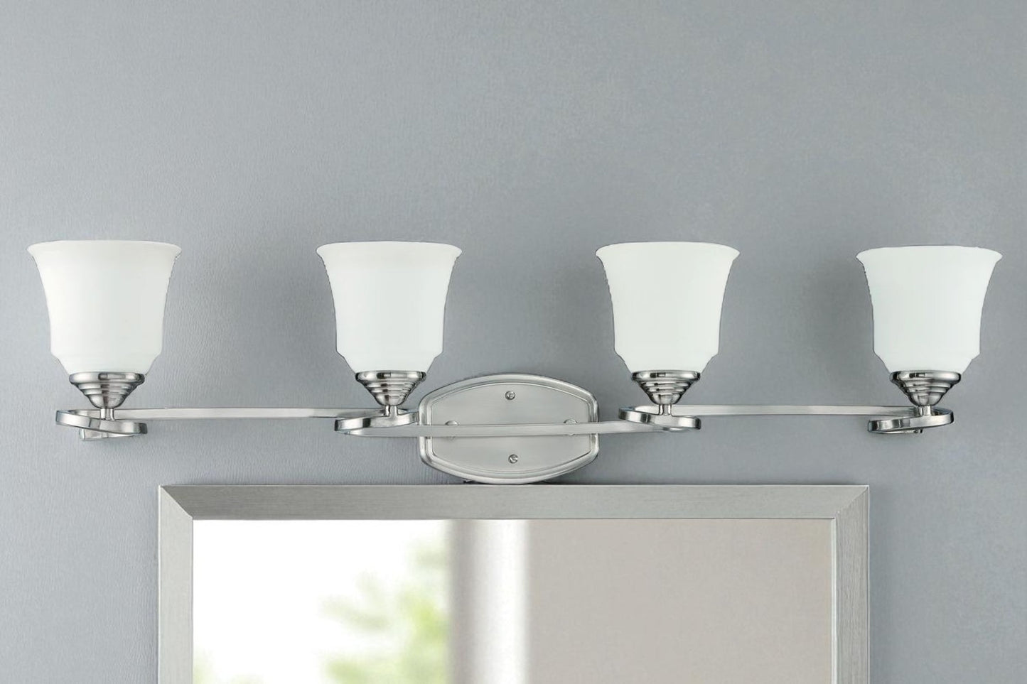 Marston Four Light Vanity in Bright Satin Nickel F16014-80