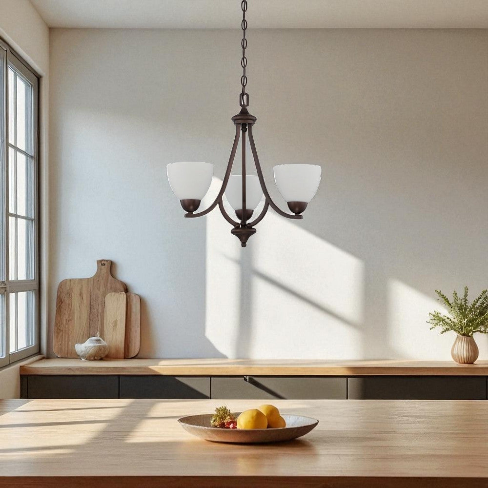 LUMINANCE Chandelier Preston 3-Lights 100W Provincial Bronze - F16083-64