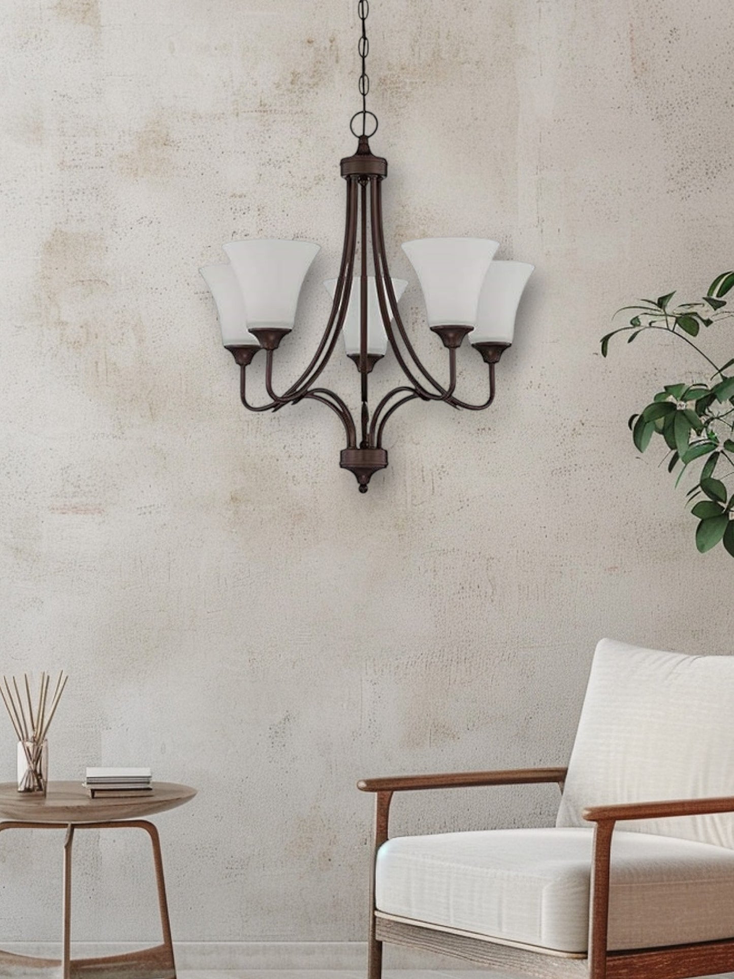 Sunset Lighting 5-Light Darby Chandelier 100W Provincial Bronze - F18055-64