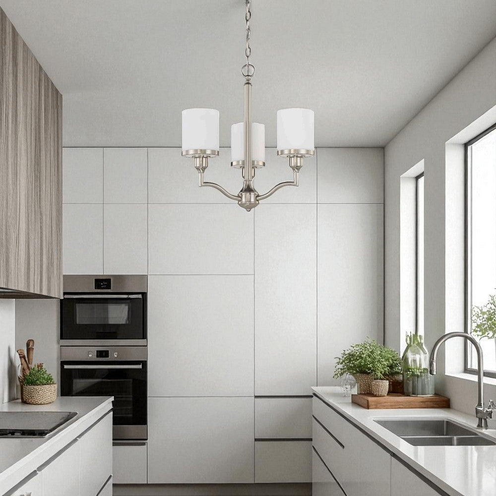 LUMINANCE Chandelier Payton 3 Lights Satin Nickel - F21003-80