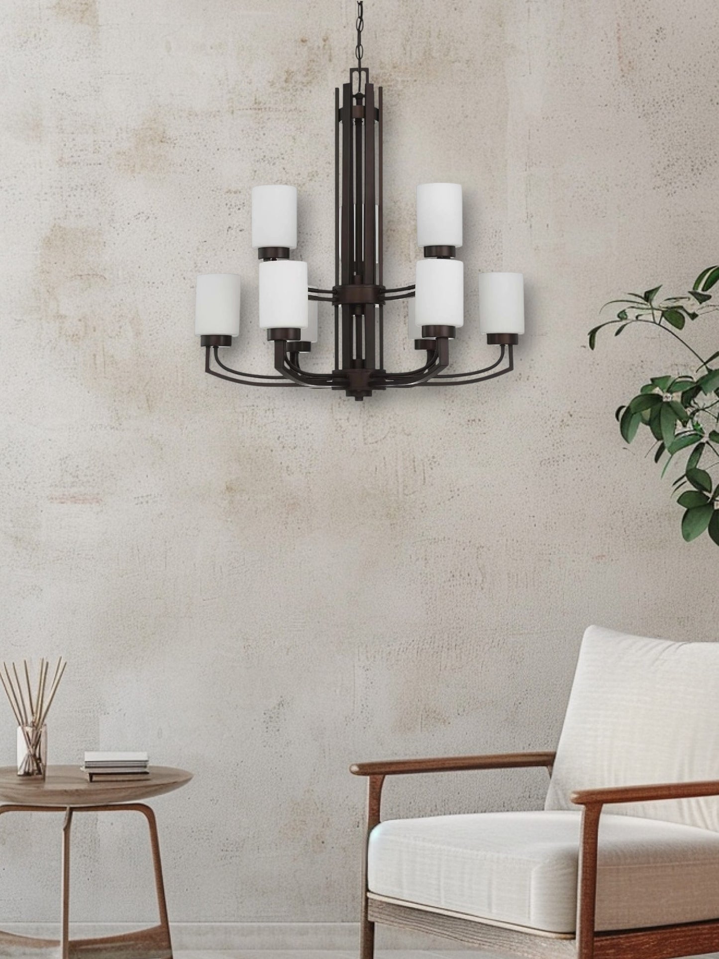 Sunset 9-Light Chandelier Hadley 2-Tier 60W Provincial Bronze - F22009-64