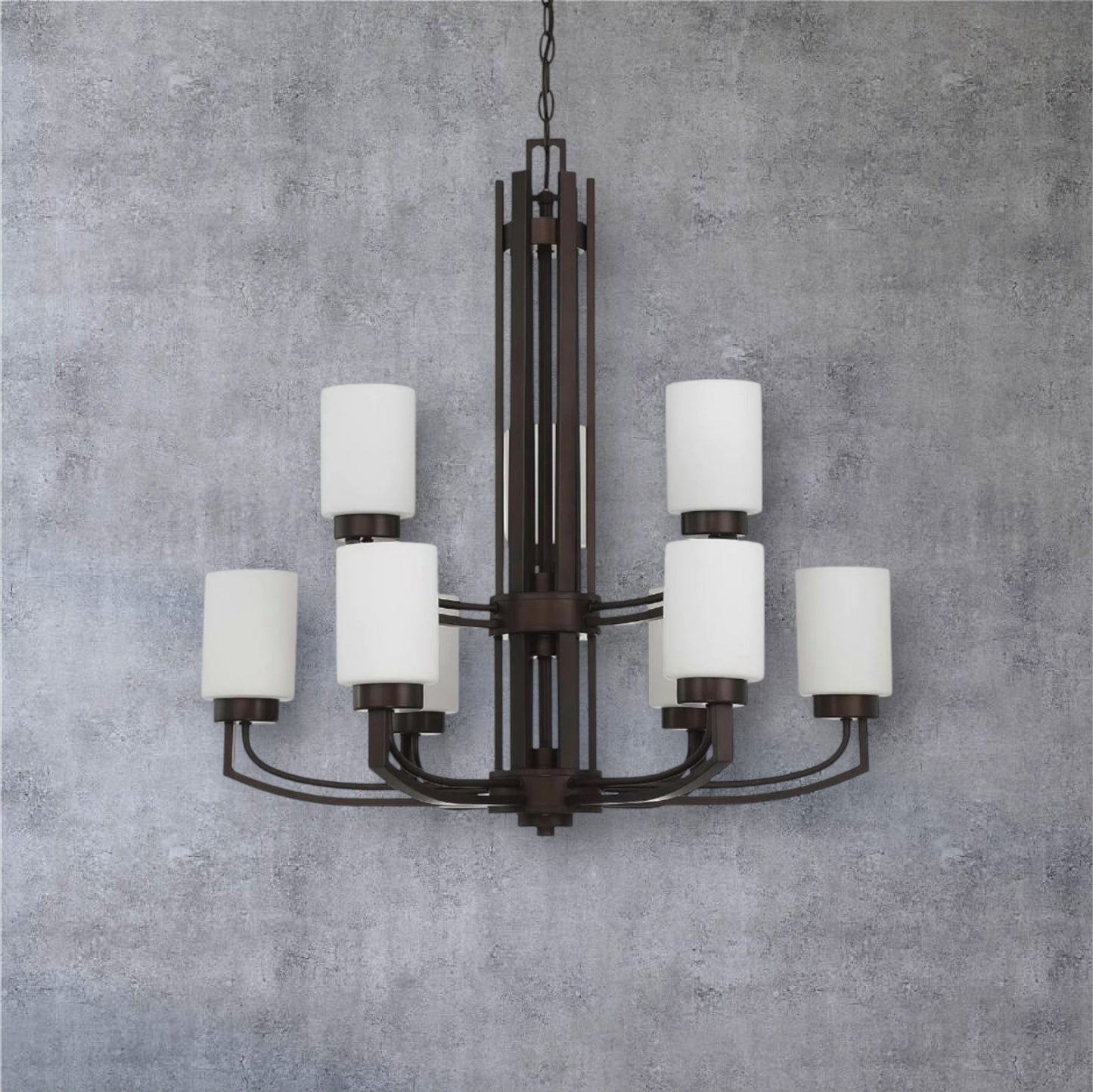 Sunset 9-Light Chandelier Hadley 2-Tier 60W Provincial Bronze - F22009-64