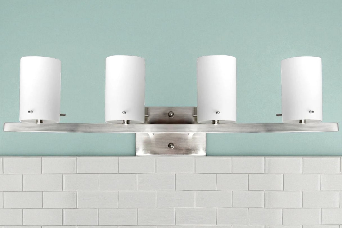 Sunset LED 4-Light 32W 2080LM Boca Vanity Bright Satin Nickel - F2534-80-LED