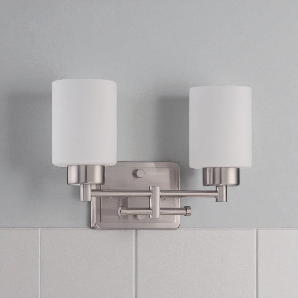 Sunset Lighting F3152-80 Ledbury 2-Light 13" Wide Bathroom Vanity Light - Nickel