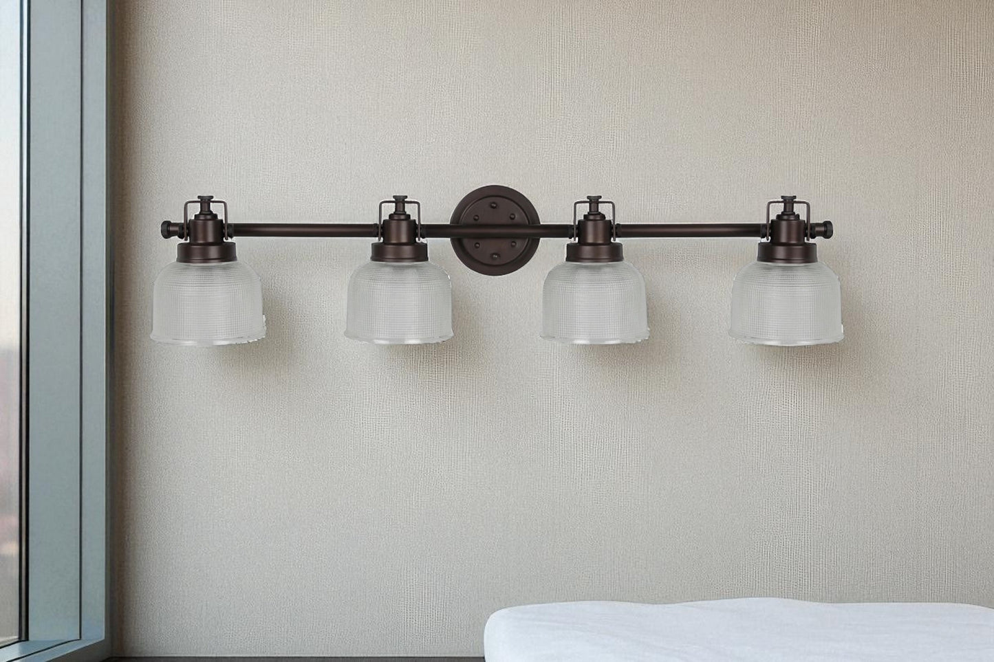 Sunset Lighting Four Light Vanity - Wren Provinzial Bronze F3194-64