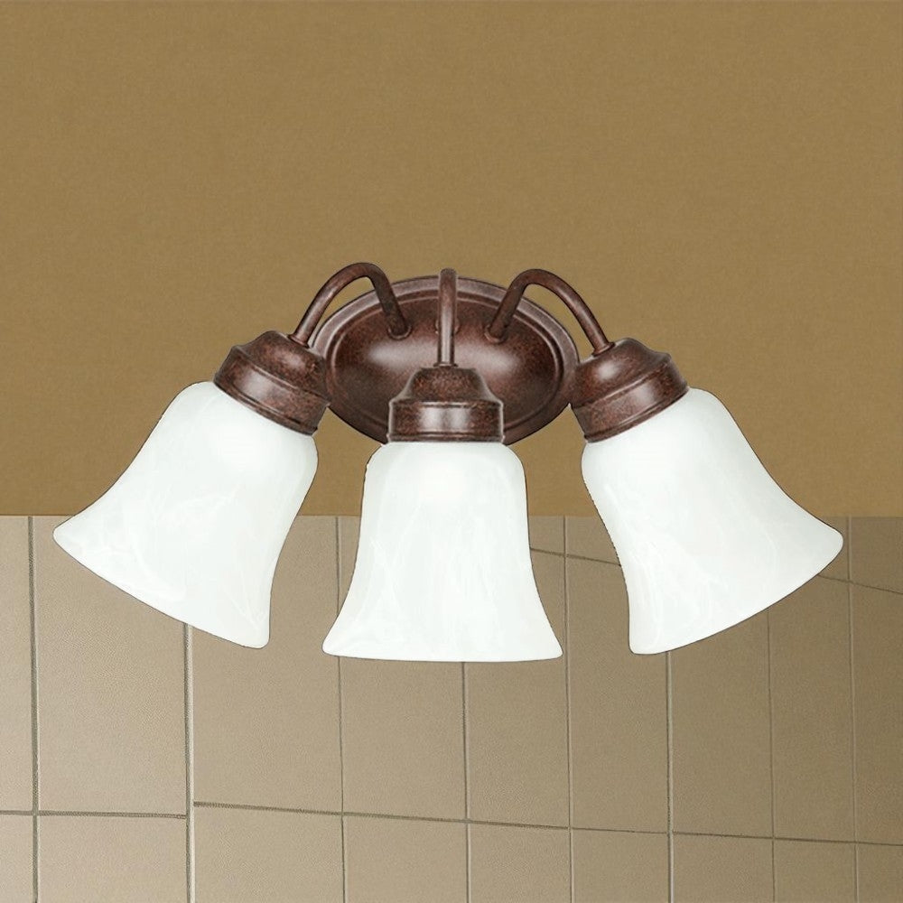 Sunset Lighting 3-Light Bath Vanity Rubbed Bronze Finish with Faux F3333-62