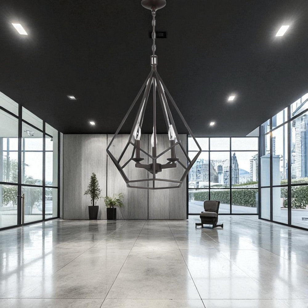 Sunset 3LT 60W Lyric Three Light Pendant in Provincial Bronze F3423-64