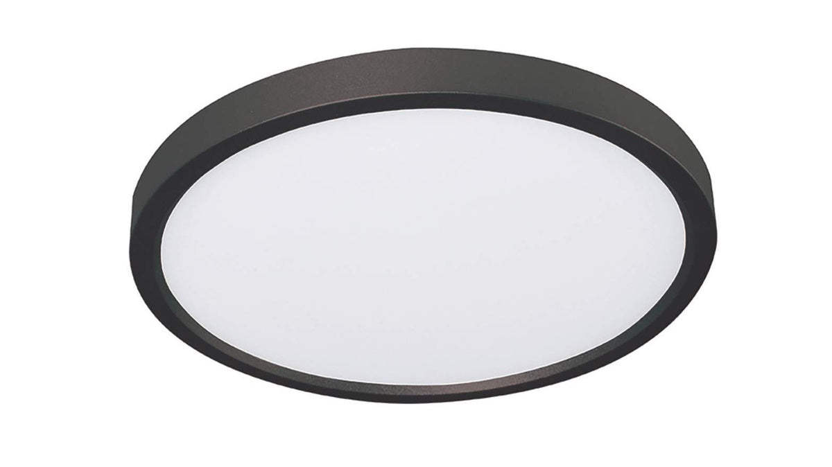 Sunset Lighting LED Round Panel 24W 1700LM, Dimmable Black F8210-31-2-4K