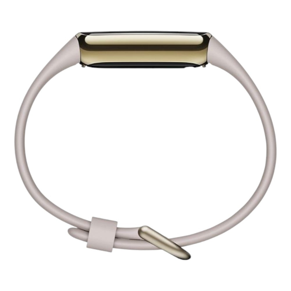 Fitbit Luxe Fitness and Wellness Tracker Bundle with One-Size Band and Bonus Small Band - Lunar White