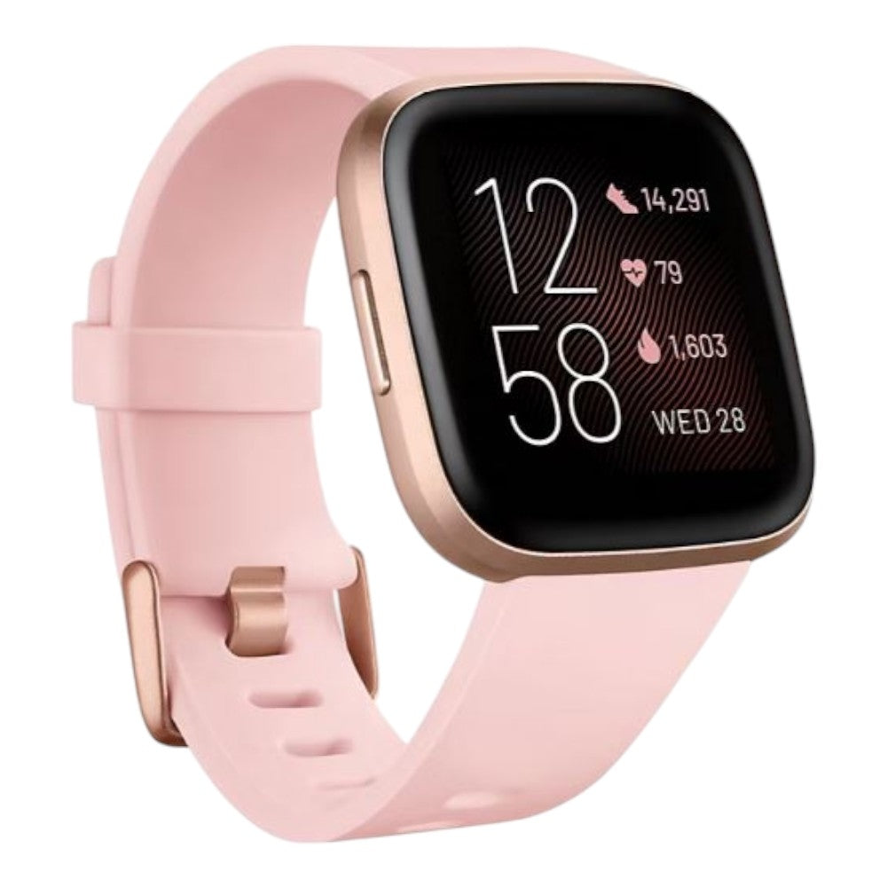 Fitbit Versa 2 Smartwatch Bundle w/ Small & Large Bands Petal FB507RGPKSBNDLB