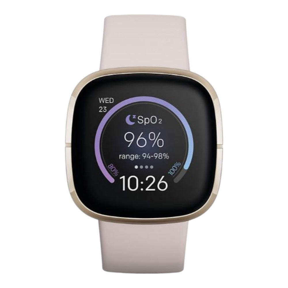 Fitbit Sense Advanced Smartwatch with Bonus Bands - Lunar White FB512GLWTS-BNDL