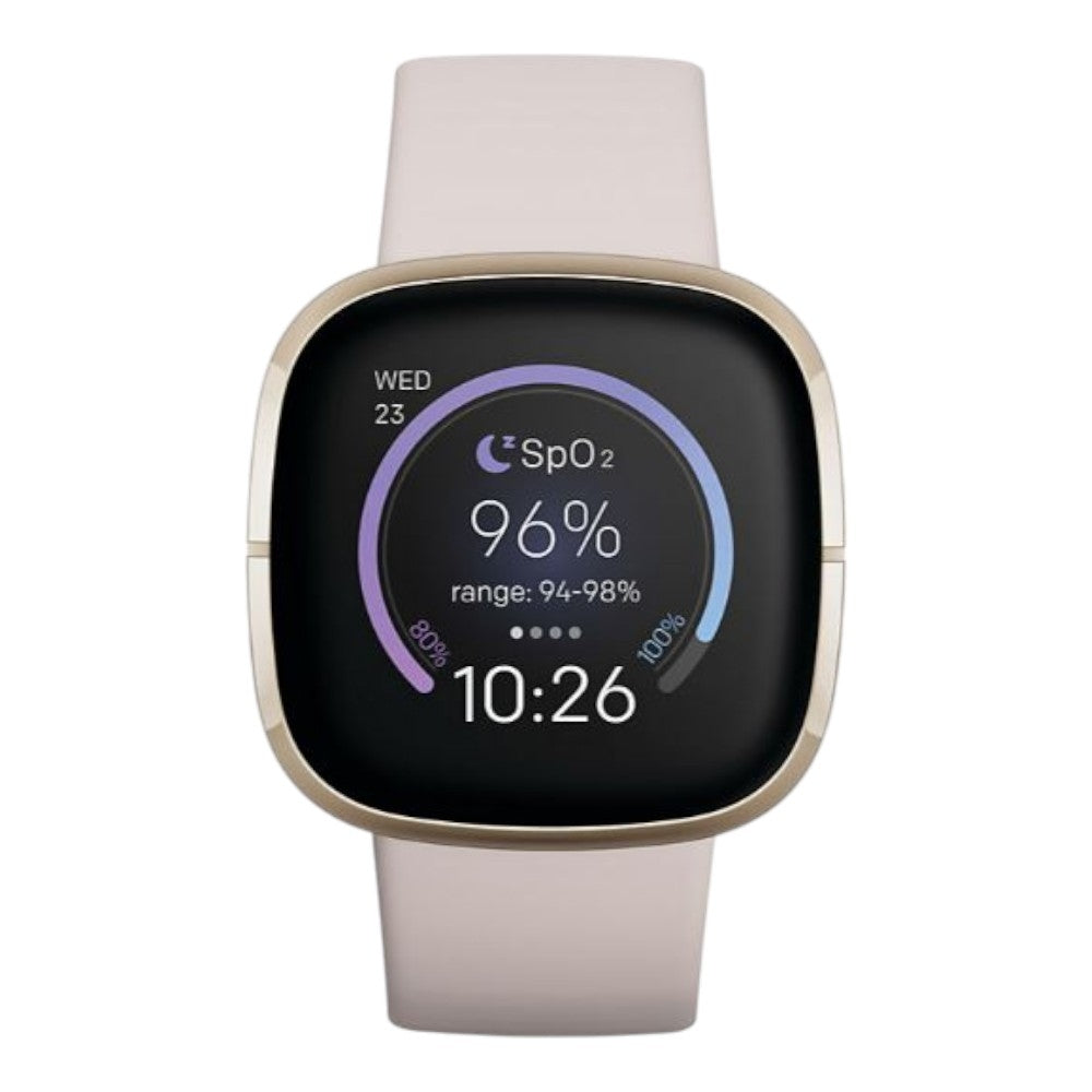 Fitbit Sense Advanced Smartwatch w/ Bonus Bands - Lunar White FB512GLWTS-BNDL