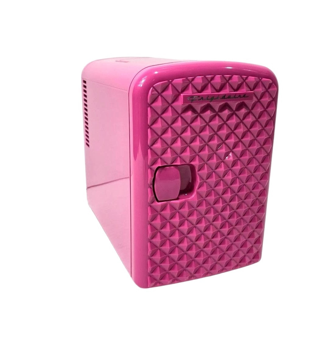 Frigidaire 9-Can Mini Retro Beverage Fridge 4-Liter Diamond Door EFMIS222-Pink