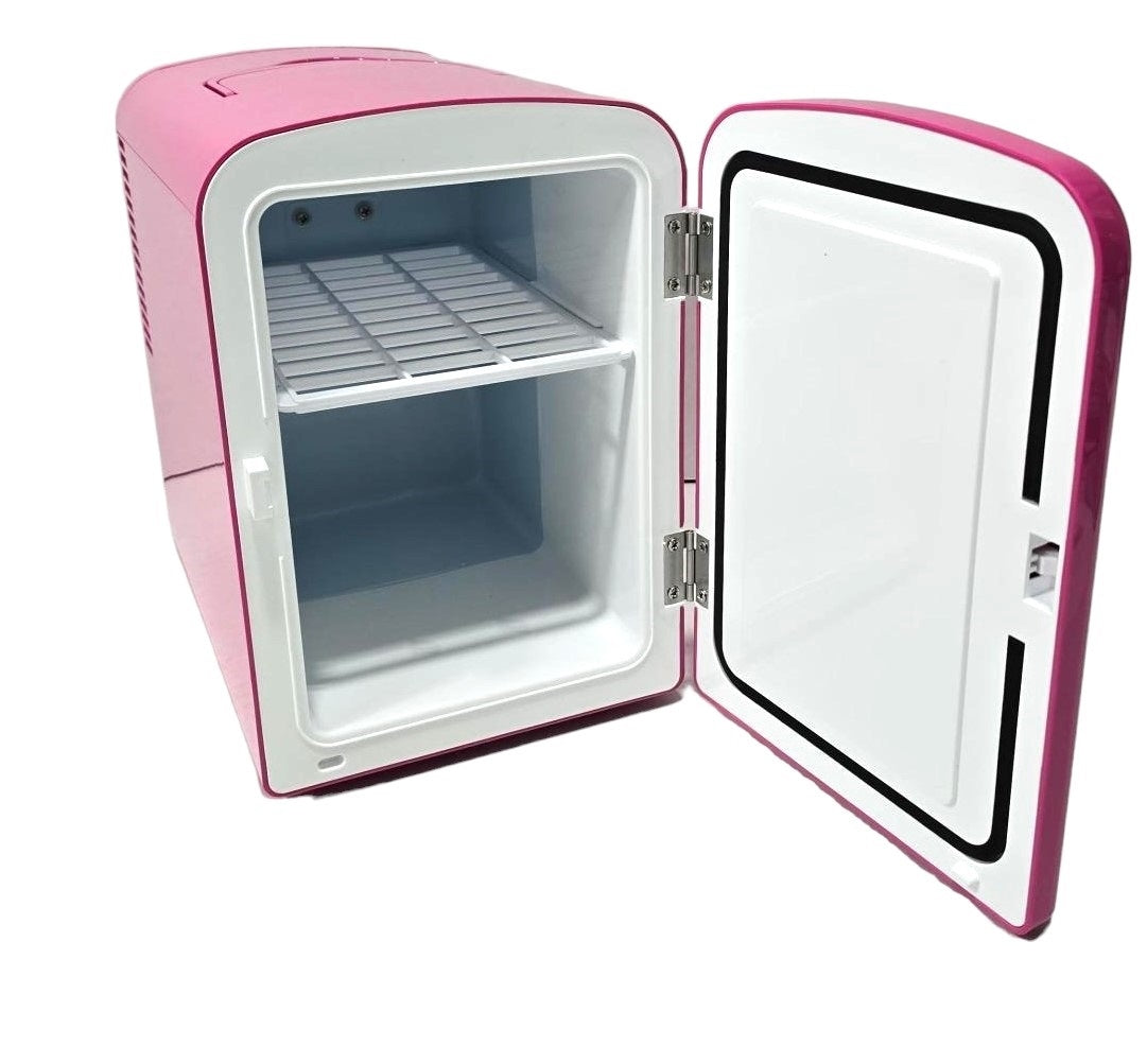 Frigidaire 9-Can Mini Retro Beverage Fridge 4-Liter Diamond Door EFMIS222-Pink