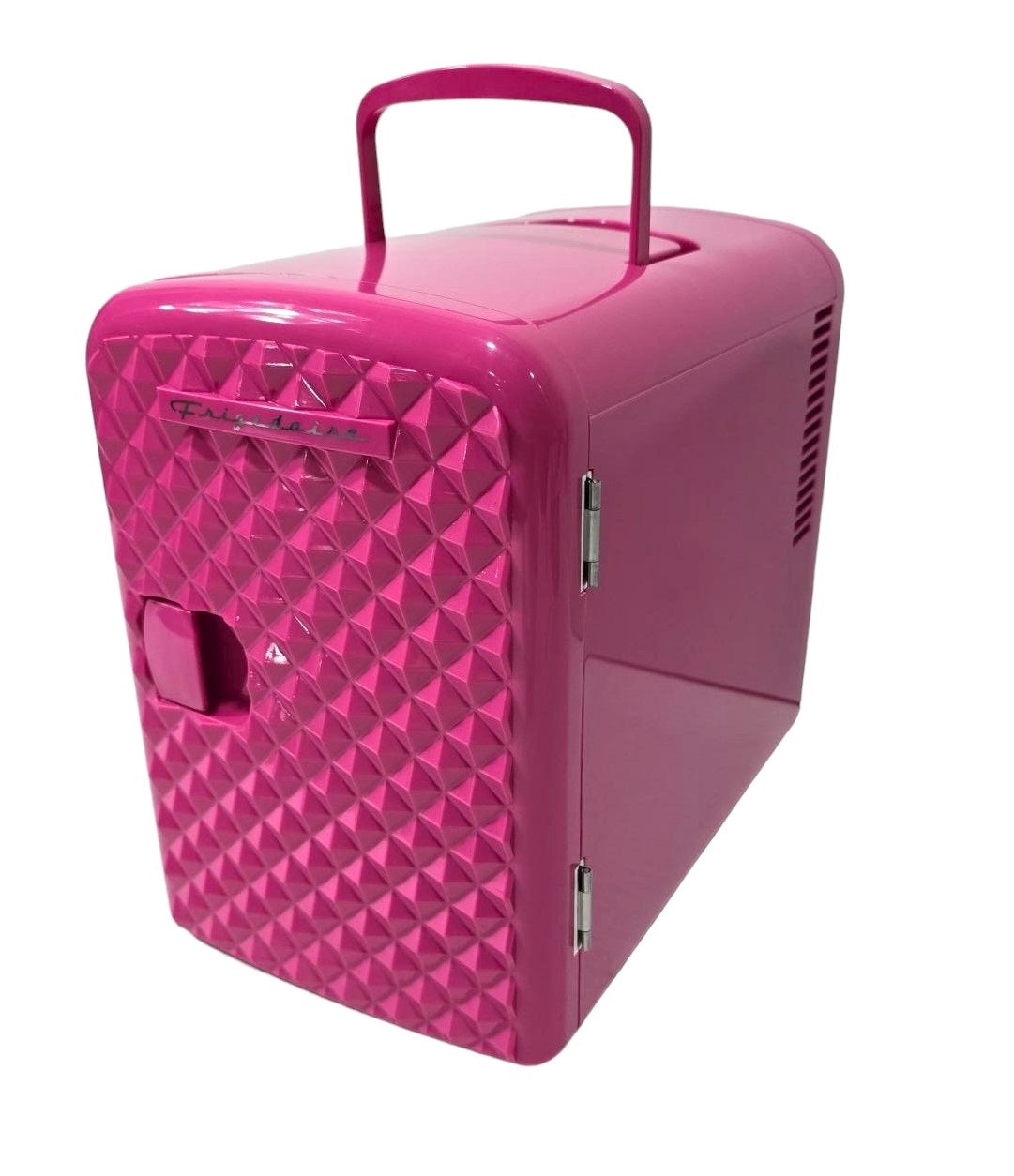 Frigidaire 9-Can Mini Retro Beverage Fridge 4-Liter Diamond Door EFMIS222-Pink