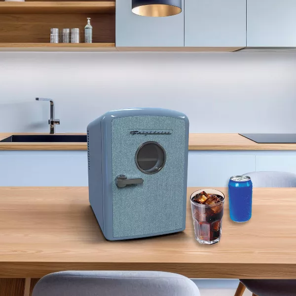 Frigidaire 9 Can Denim Retro Beverage Portable Mini Refrigerator 9-can or 6L - EFMIS199LTDENIM