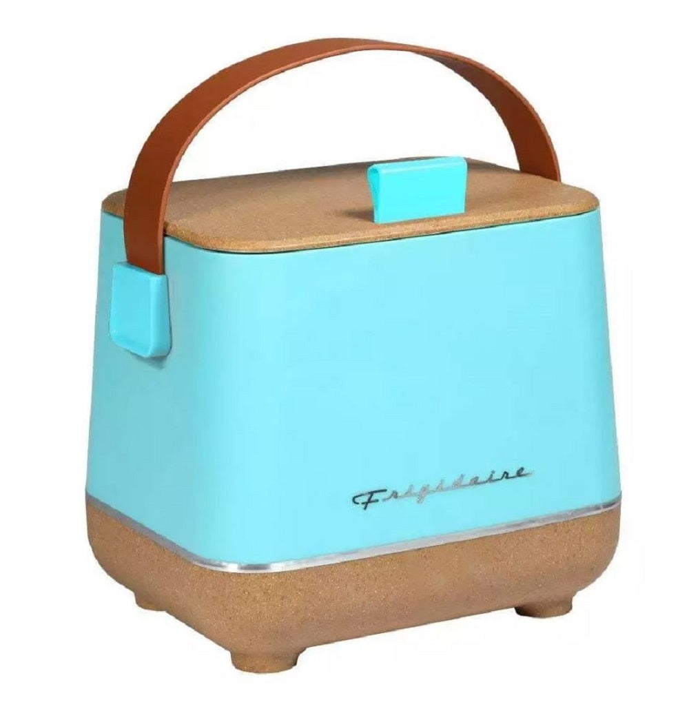 Frigidaire Portable Top Opening Lid Insulated 6-Can or 4-Liter Mini Personal Fridge Cooler EFMIS310-BLUE