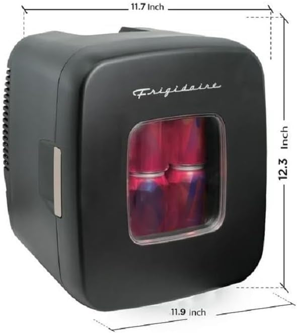 Frigidaire Retro 12 Can 9 Liter Mini Beverage/Skincare Cooler Black EFMIS351-Black