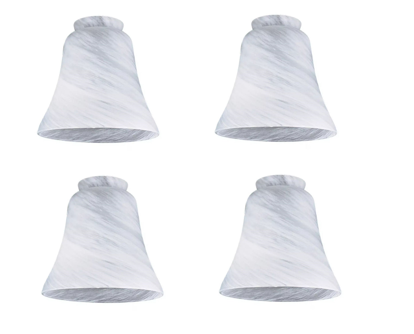 Luminance Concord Faux Alabaster 2-1/4" Bell Style Shade Vanity Glass 4-Pk G4913-4