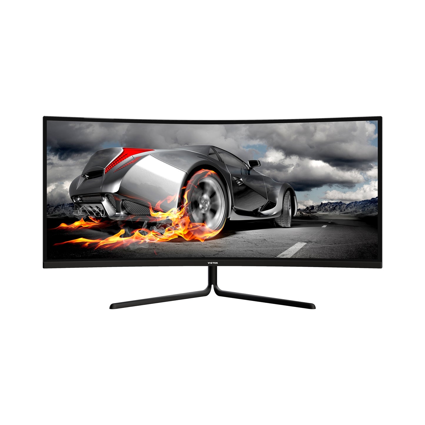 Viotek 34" Curved LED 3440x1440 Monitor 120Hz 4ms HDMI, DP, DVI, 3.5mm Audio