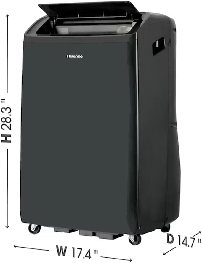 Hisense 3-in-1 Portable Smart Air Conditioner Grey WiFi 10,000-BTU 450-sq. ft. AP1022CW1G
