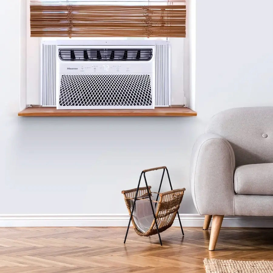 Hisense Window Air Conditioner with WI-FI, 8,000 BTU, 350-Sq.Ft, 3 Modes - cooling, fan, and dehumidifier, Elegant touch control / 4-way air direction - AW0821CW1W