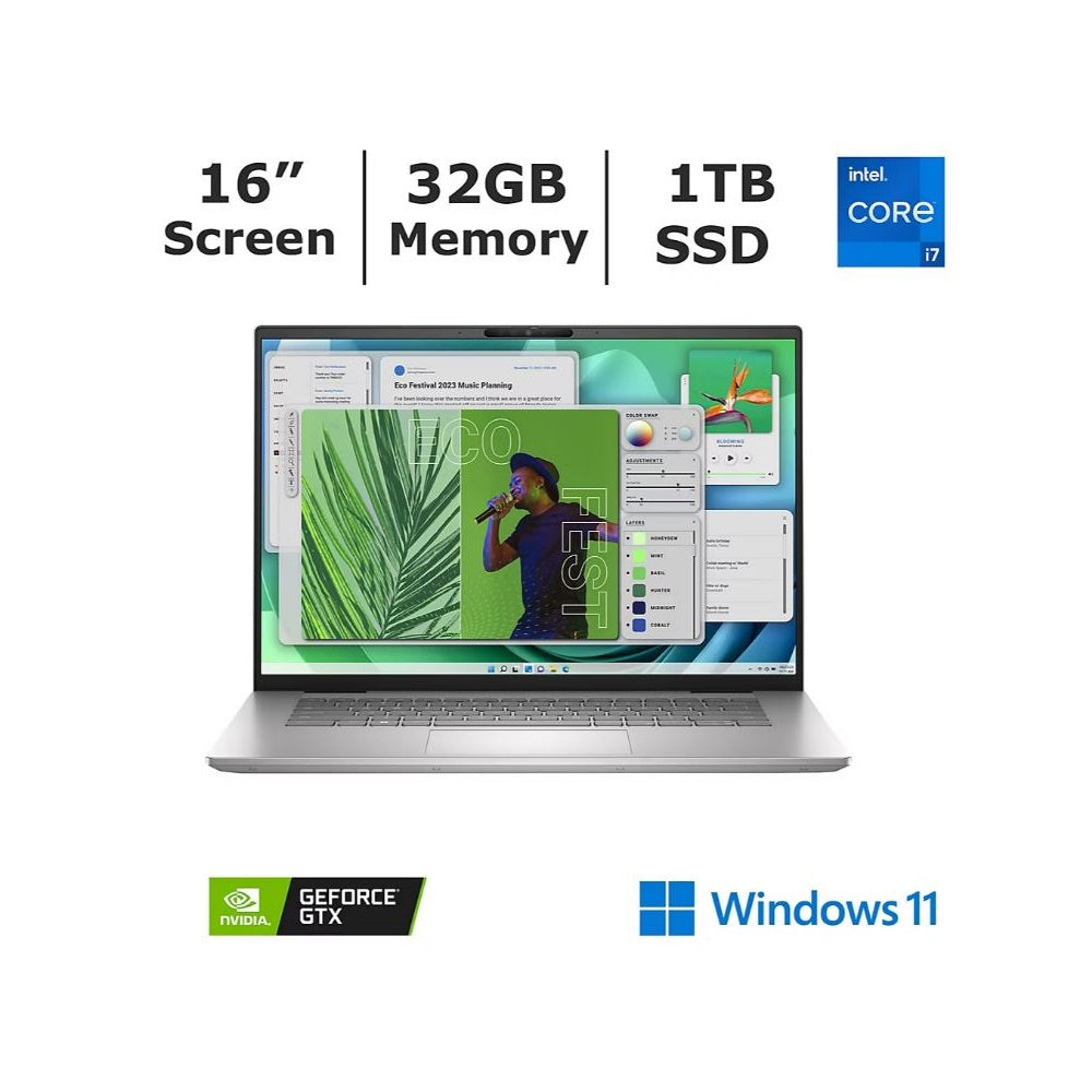 Dell Inspiron 7630 Plus 16" 2.5K Notebook Core i7-13620H 2.4GH 32GB 1TB SSD, Win11H